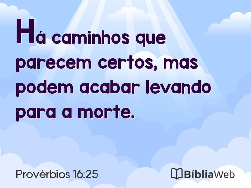 Provérbios 16:25 em imagem para compartilhar