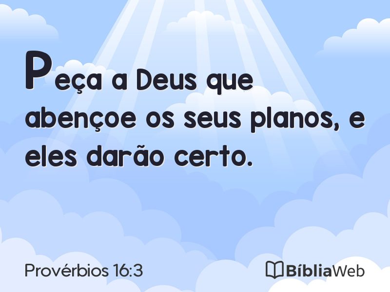 Provérbios 16:3 em imagem para compartilhar