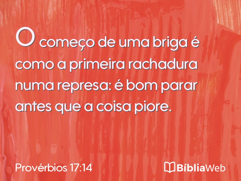 Provérbios 17:14 em imagem para compartilhar