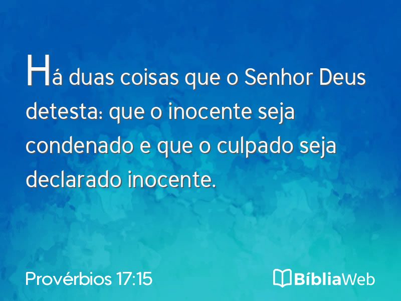 Provérbios 17:15 em imagem para compartilhar
