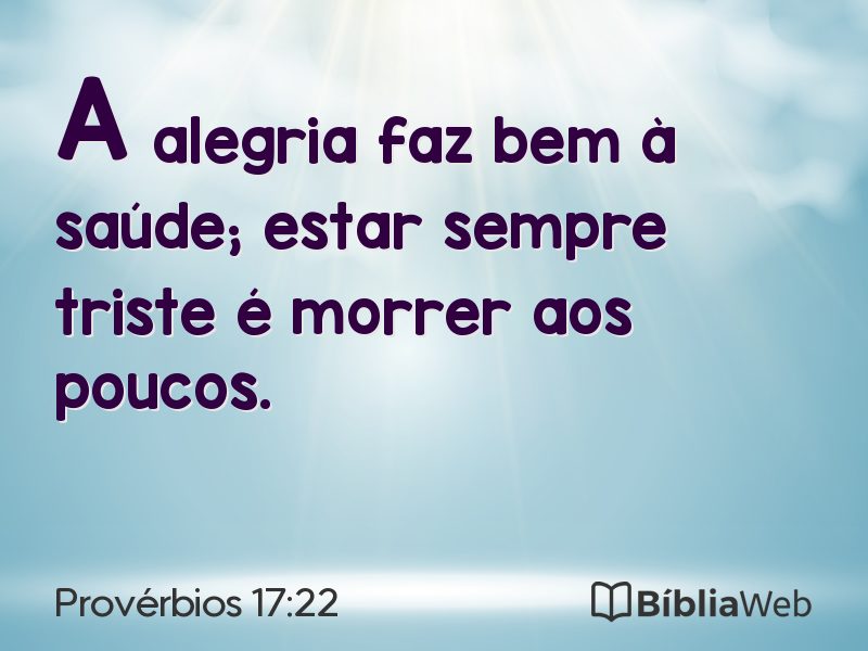 Provérbios 17:22 em imagem para compartilhar