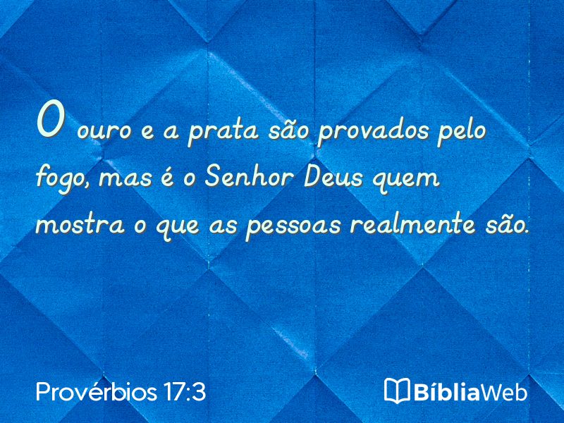 Provérbios 17:3 em imagem para compartilhar