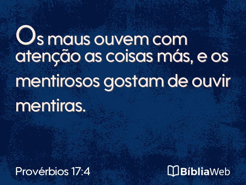 Provérbios 17:4 em imagem para compartilhar