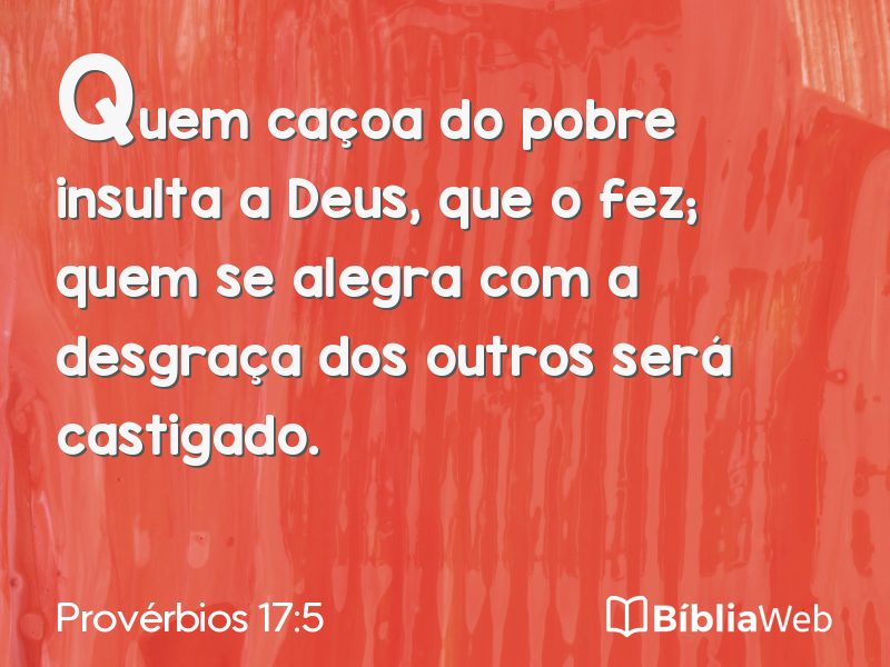 Provérbios 17:5 em imagem para compartilhar
