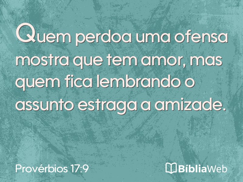 Provérbios 17:9 em imagem para compartilhar