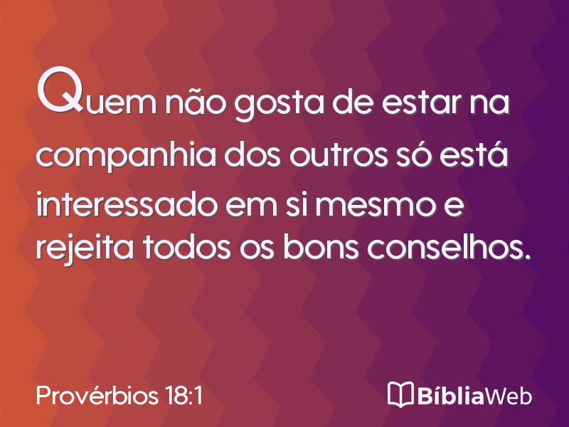 Provérbios 18:1 em imagem para compartilhar