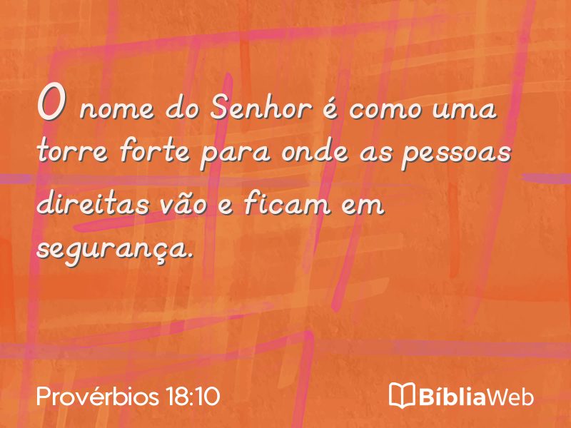 Provérbios 18:10 em imagem para compartilhar