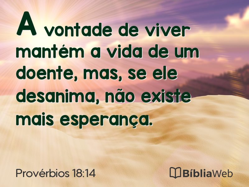Provérbios 18:14 em imagem para compartilhar