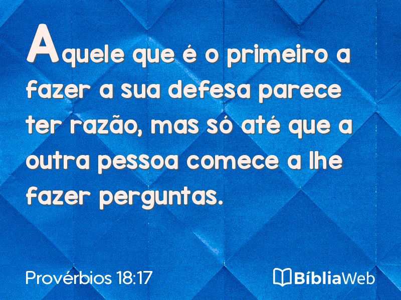 Provérbios 18:17 em imagem para compartilhar