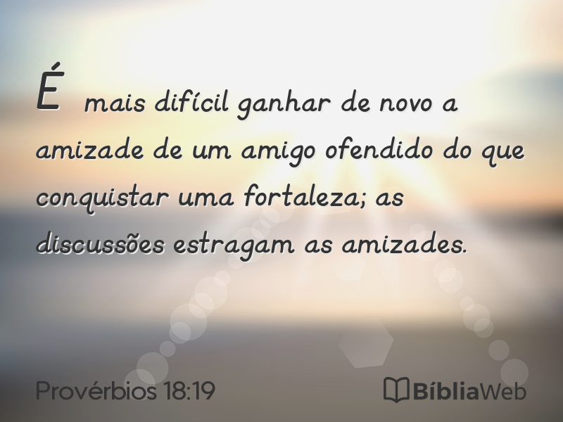 Provérbios 18:19 em imagem para compartilhar