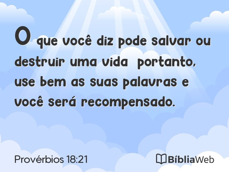 Provérbios 18:21 em imagem para compartilhar