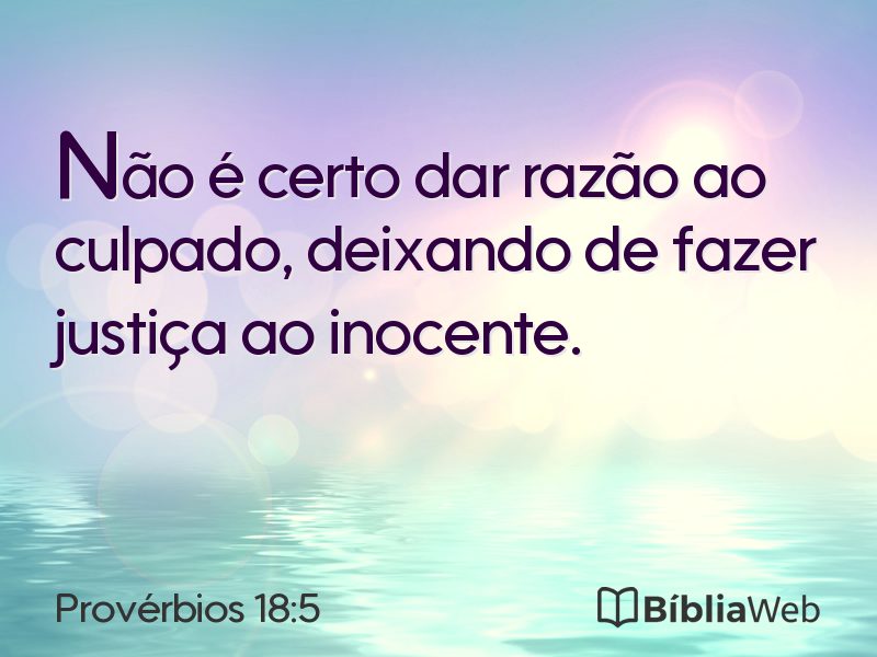 Provérbios 18:5 em imagem para compartilhar