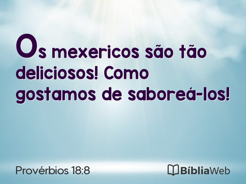 Provérbios 18:8 em imagem para compartilhar