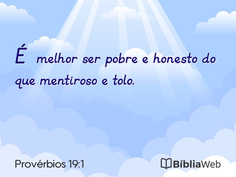 Provérbios 19:1 em imagem para compartilhar