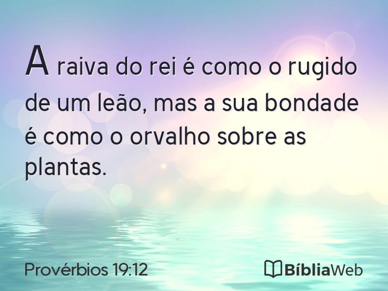 Provérbios 19:12 em imagem para compartilhar