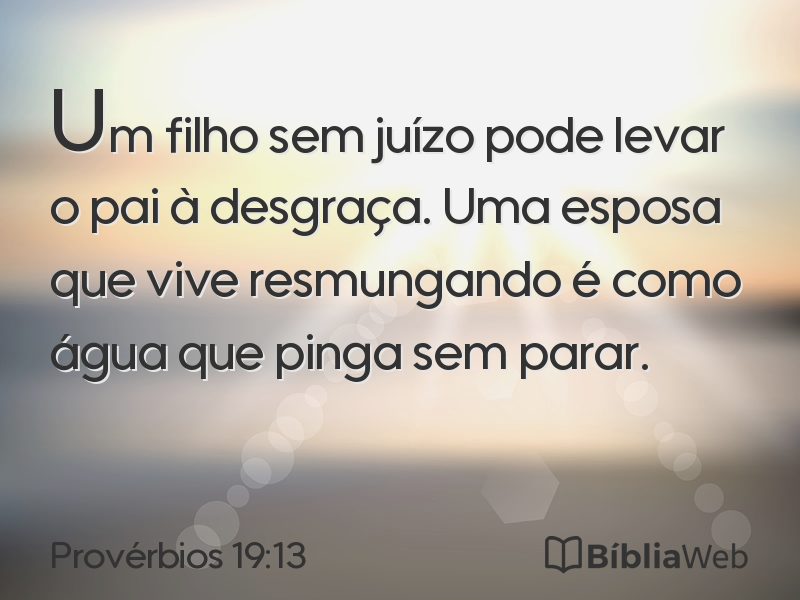 Provérbios 19:13 em imagem para compartilhar