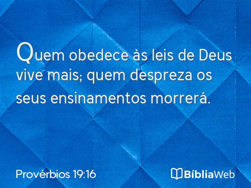 Provérbios 19:16 em imagem para compartilhar