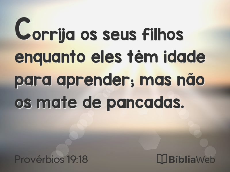 Provérbios 19:18 em imagem para compartilhar