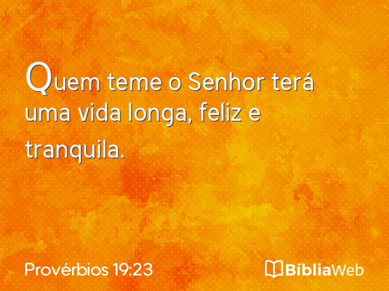 Provérbios 19:23 em imagem para compartilhar
