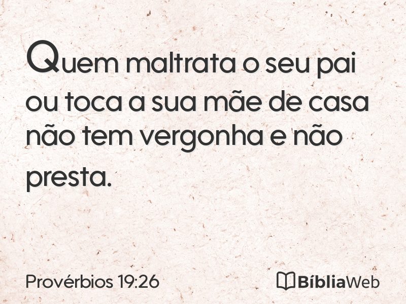 Provérbios 19:26 em imagem para compartilhar
