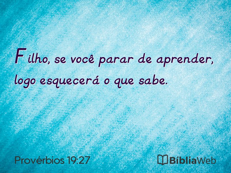 Provérbios 19:27 em imagem para compartilhar