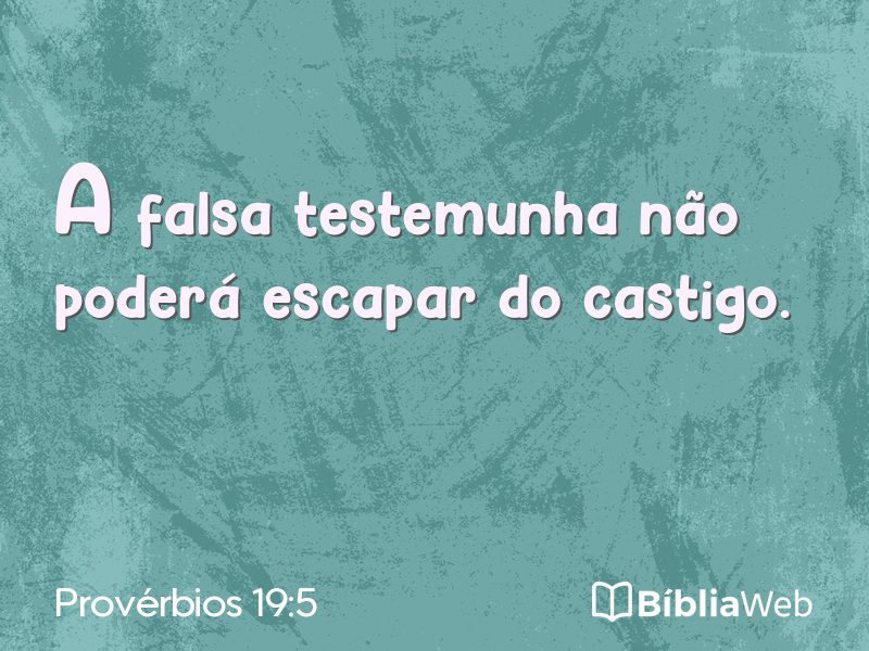 Provérbios 19:5 em imagem para compartilhar