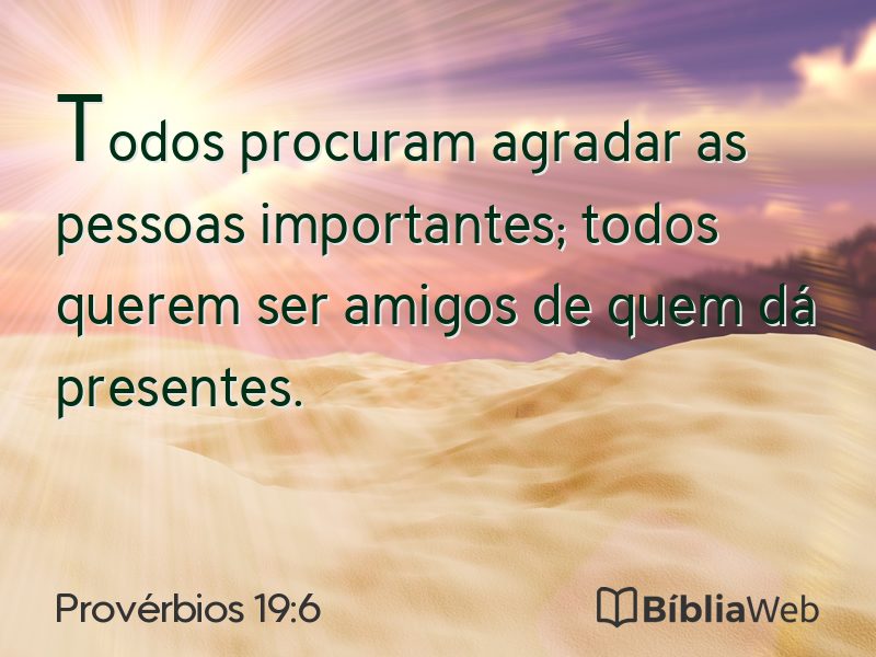 Provérbios 19:6 em imagem para compartilhar