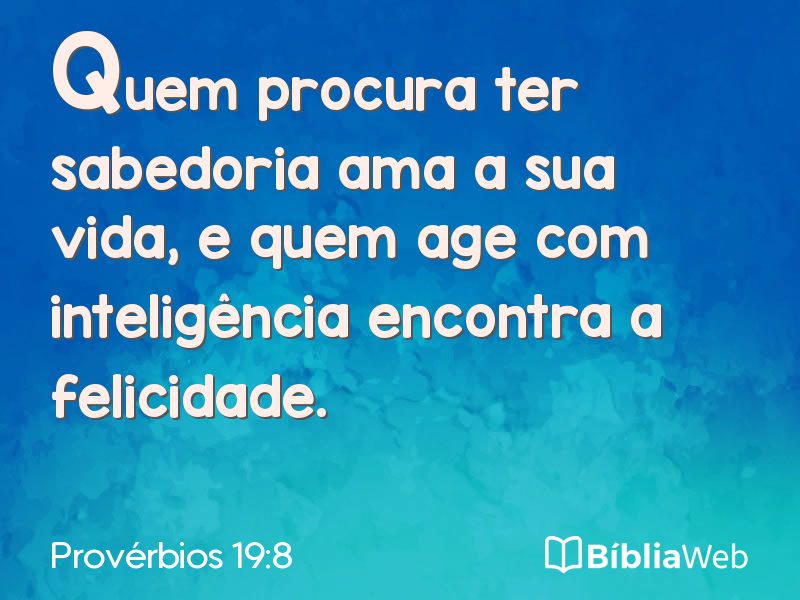 Provérbios 19:8 em imagem para compartilhar