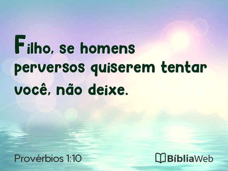 Provérbios 1:10 em imagem para compartilhar