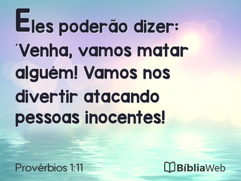 Provérbios 1:11 em imagem para compartilhar