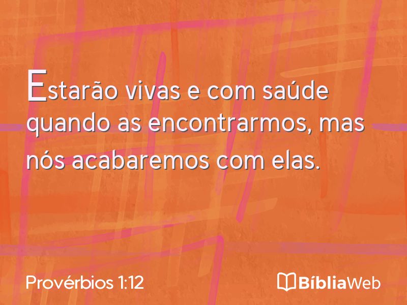Provérbios 1:12 em imagem para compartilhar
