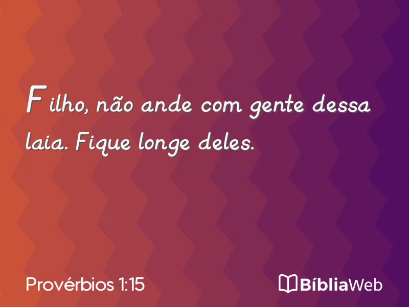 Provérbios 1:15 em imagem para compartilhar