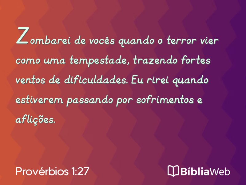 Provérbios 1:27 em imagem para compartilhar