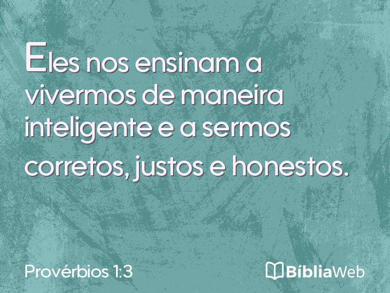 Provérbios 1:3 em imagem para compartilhar