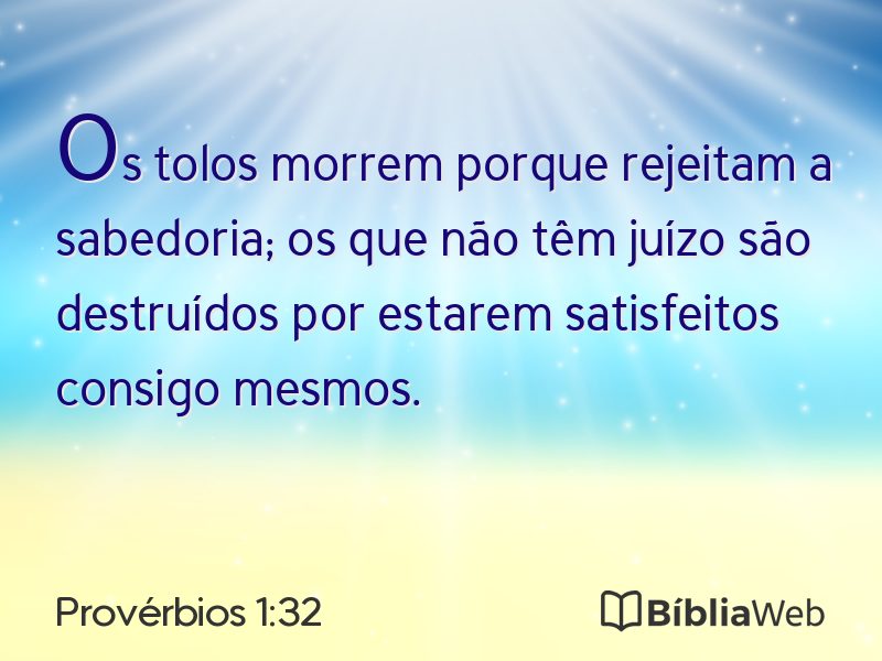 Provérbios 1:32 em imagem para compartilhar