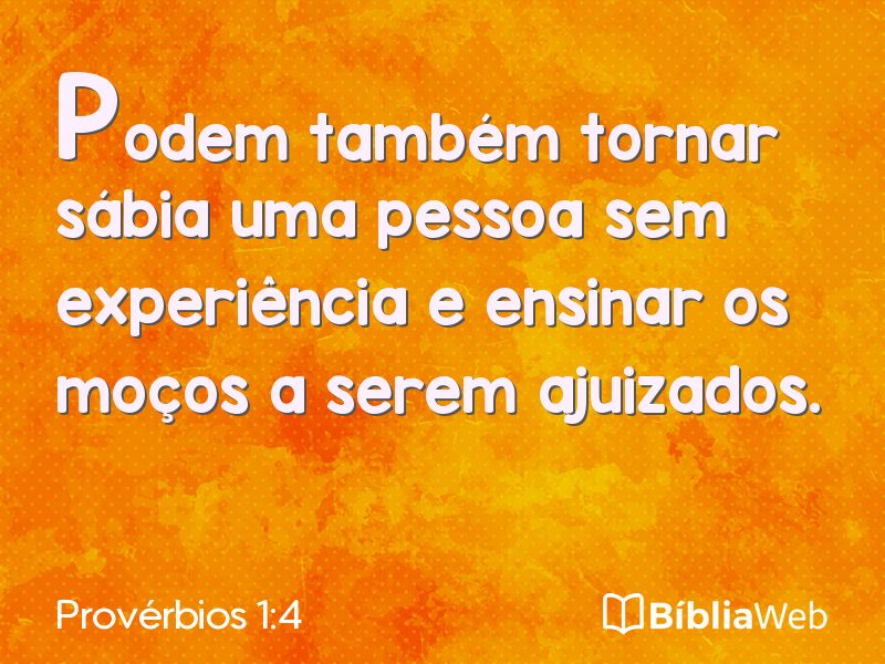 Provérbios 1:4 em imagem para compartilhar