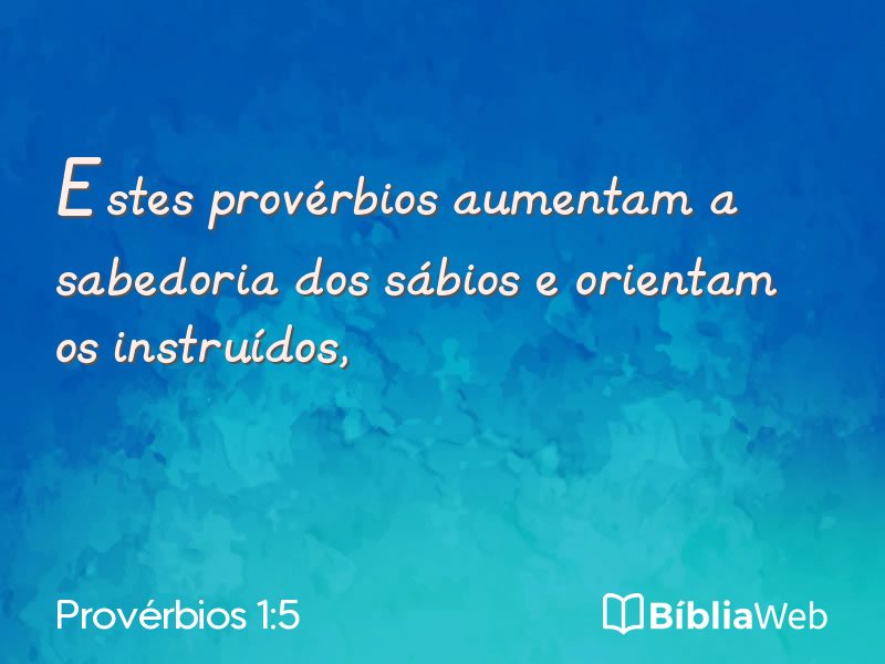 Provérbios 1:5 em imagem para compartilhar