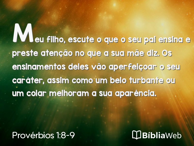 Provérbios 1:8-9 em imagem para compartilhar