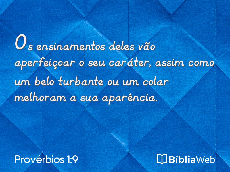 Provérbios 1:9 em imagem para compartilhar