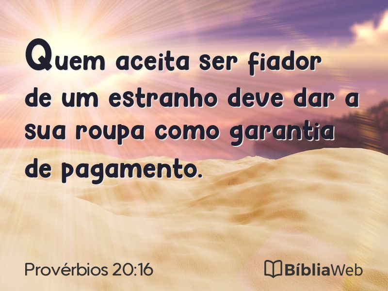 Provérbios 20:16 em imagem para compartilhar
