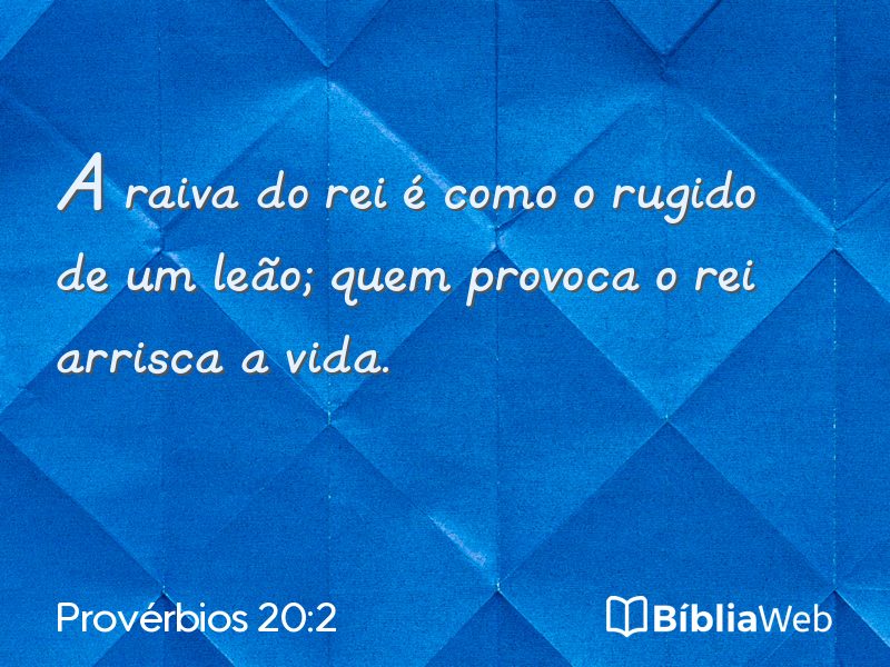 Provérbios 20:2 em imagem para compartilhar