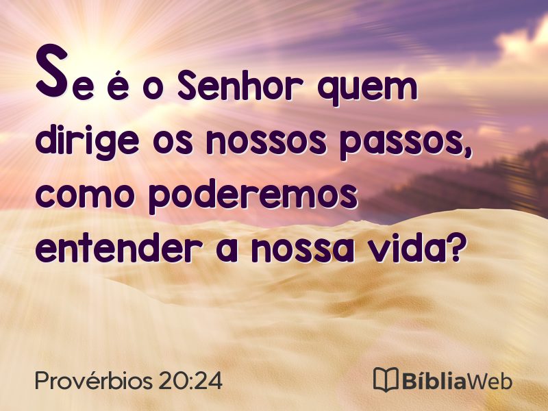 Provérbios 20:24 em imagem para compartilhar