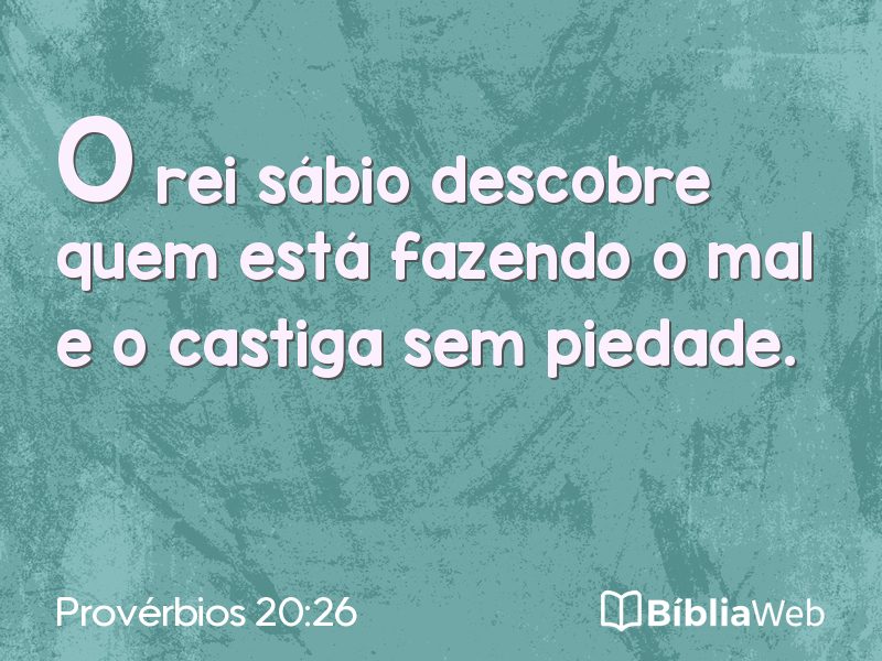 Provérbios 20:26 em imagem para compartilhar