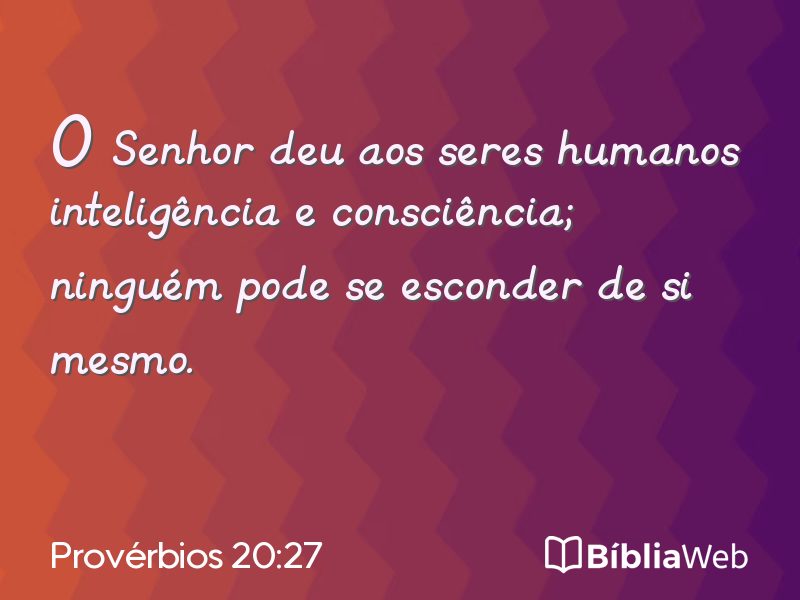 Provérbios 20:27 em imagem para compartilhar