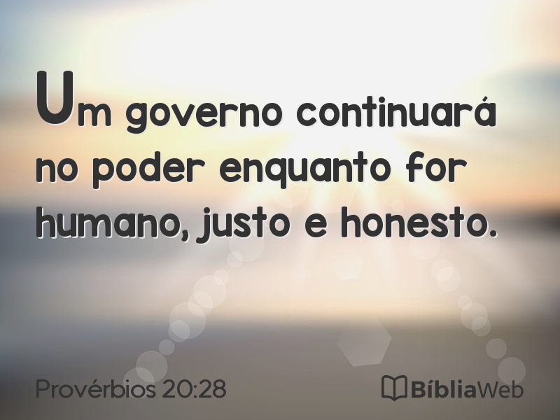 Provérbios 20:28 em imagem para compartilhar