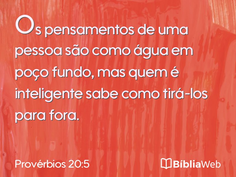 Provérbios 20:5 em imagem para compartilhar