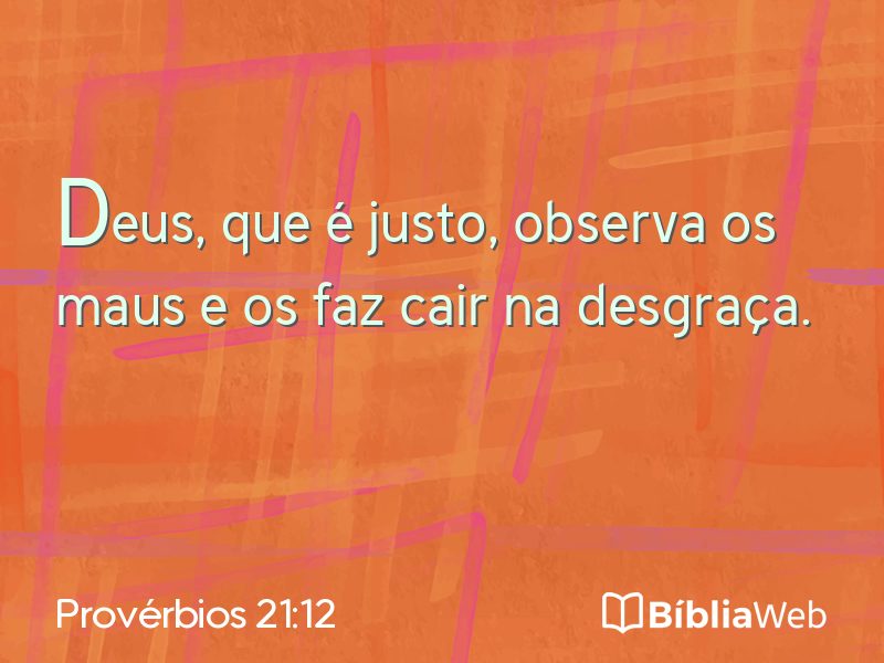 Provérbios 21:12 em imagem para compartilhar