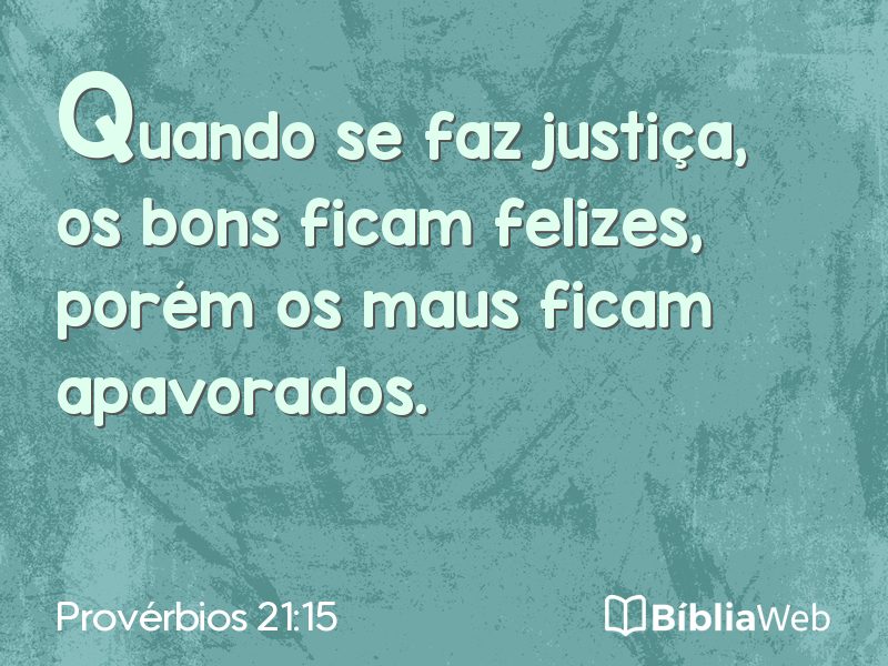 Provérbios 21:15 em imagem para compartilhar