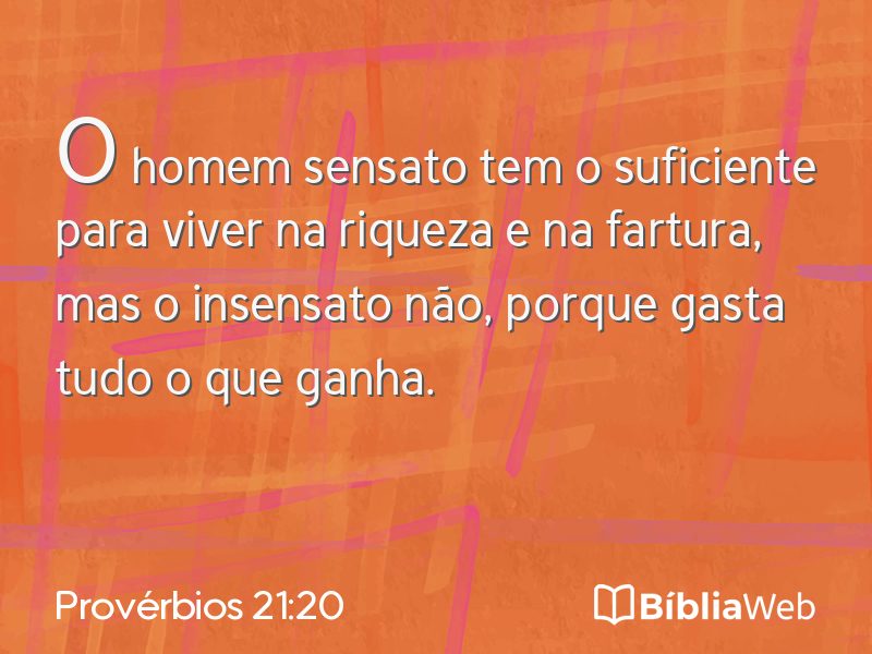 Provérbios 21:20 em imagem para compartilhar