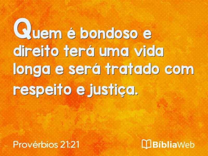 Provérbios 21:21 em imagem para compartilhar